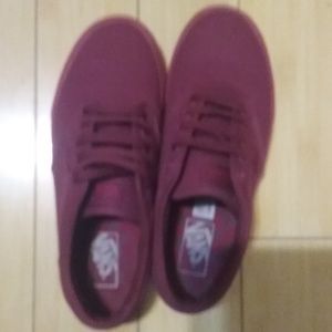 Dark Red Vans Skate shoes